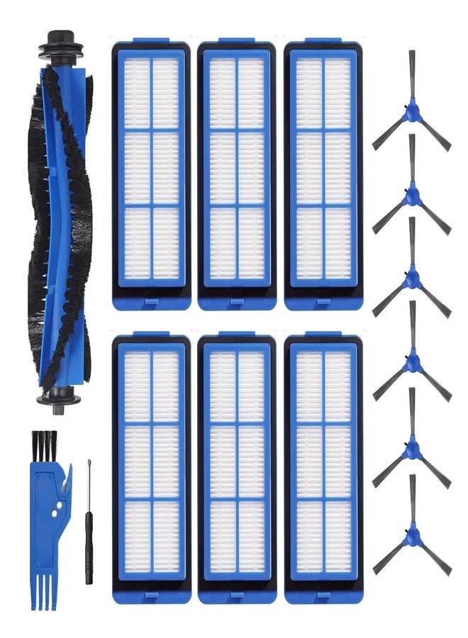 LesinaVac Replacement Part for Eufy RoboVac 11S Max, RoboVac 15C Max, RoboVac 30C Max RoboVac G30 Edge G10 Hybrid Robot Vacuum Cleaner Accessories Kit, Including 1 Main brush, 6 Side brushes, 6 Filters - Image 1